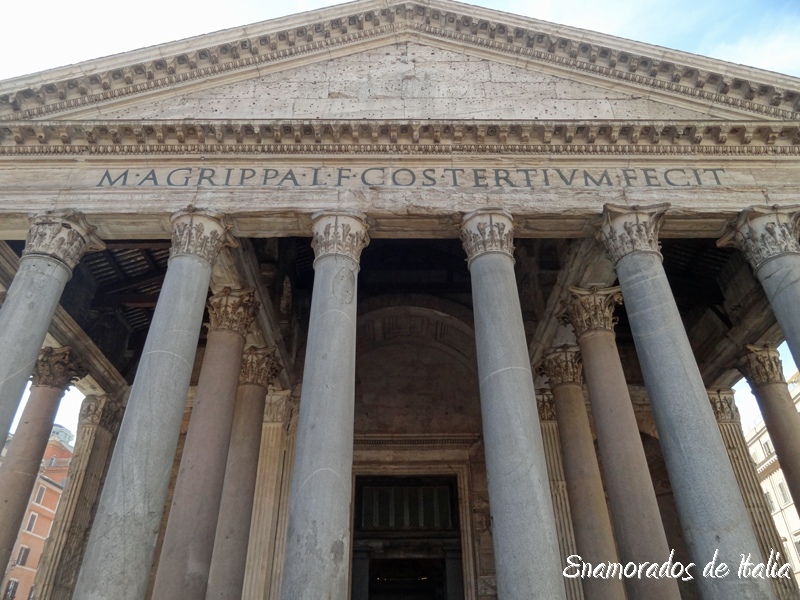 fachada del Panteón de Roma.