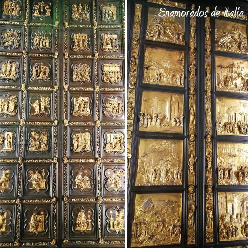Puertas originales del Baptisterio de Florencia.