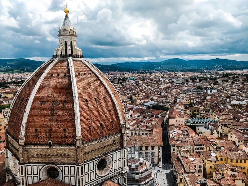 la cúpula del Brunelleschi en Florencia.
