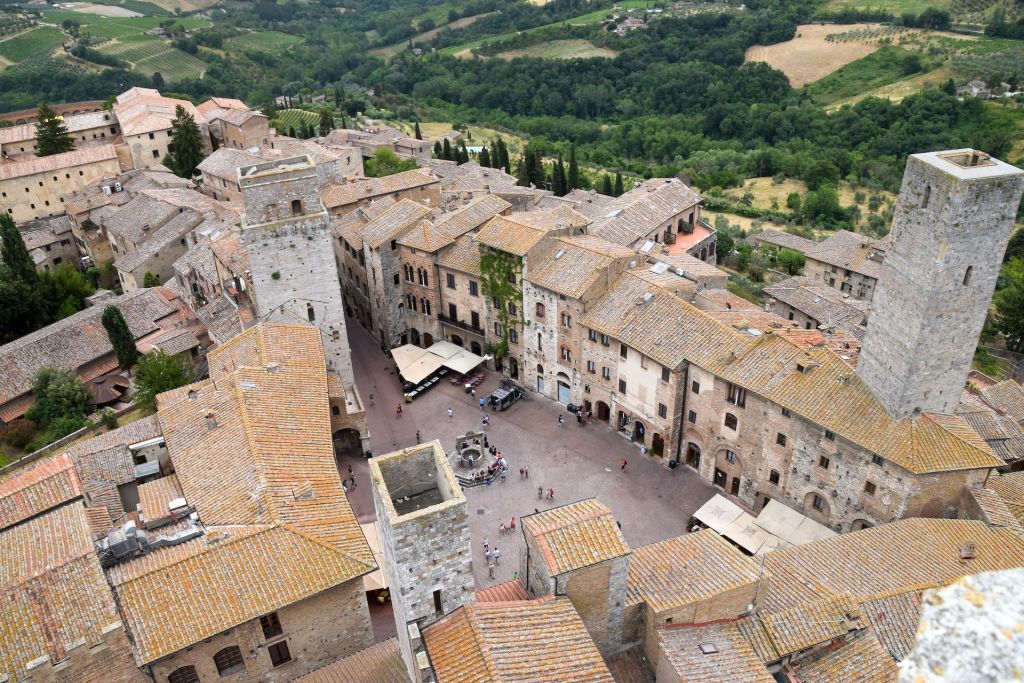 el centro histórico de San Gimignano.